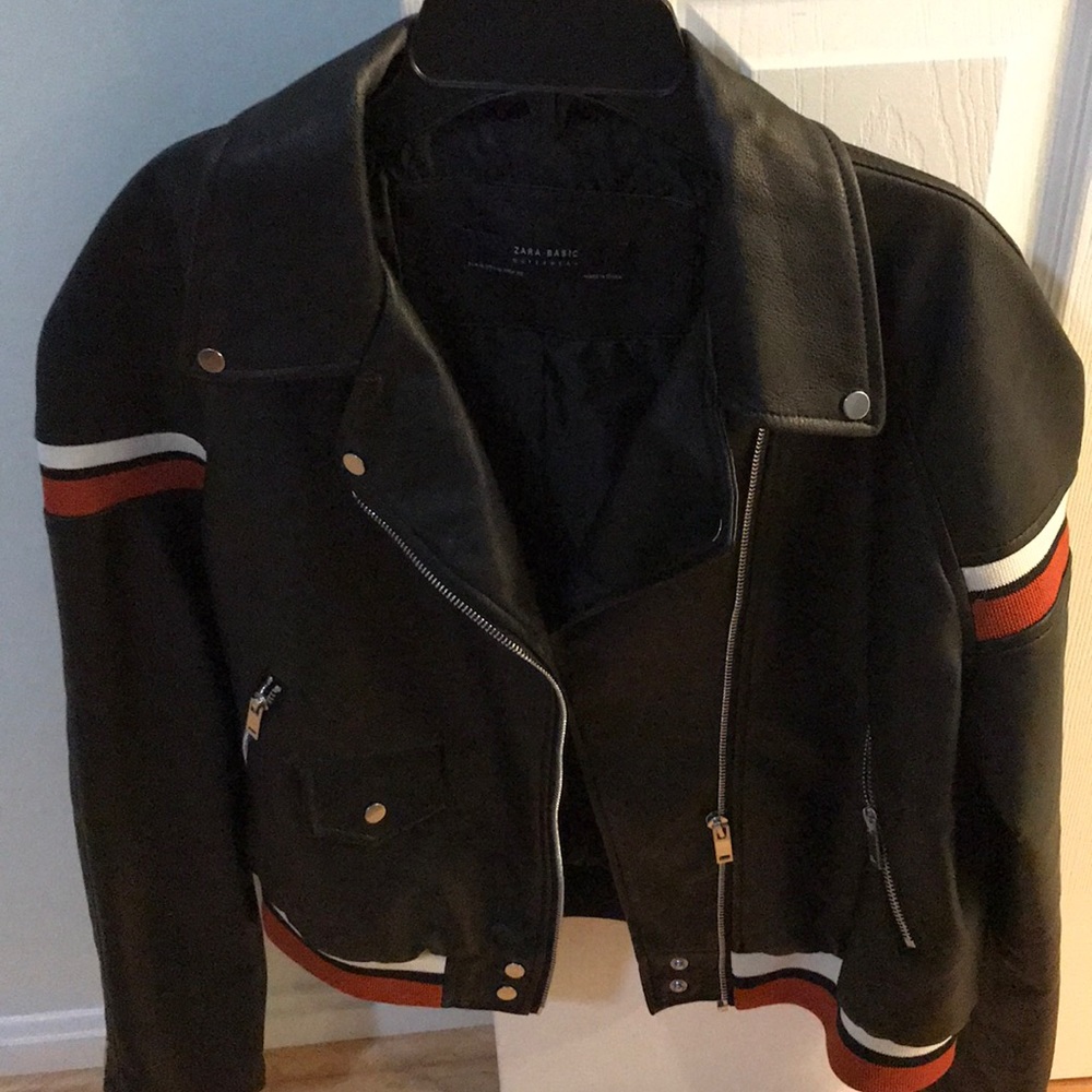 Faux leather jacket